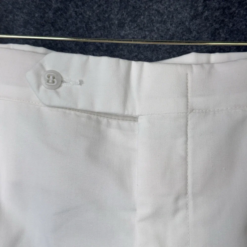 Vintage Sansabelt Golf Pants White Flat Front Polyester Mens 36x30 USA Classic